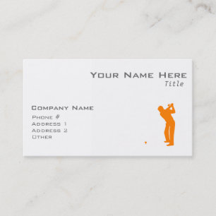 Carte De Visite Orange Golf
