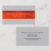 Carte de visite Orange Grey Creative Manager (Devant / Derrière)