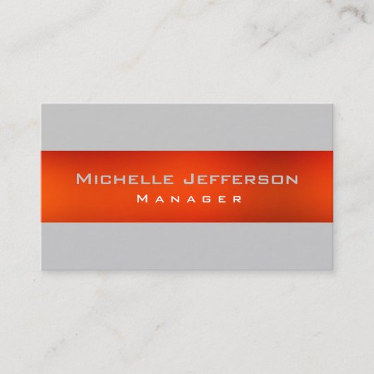 Carte de visite Orange Grey Creative Manager (Devant)