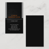 Carte de visite orange gris vertical (Devant / Derrière)
