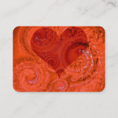 Carte De Visite Orange Heart Swirls (Dos)