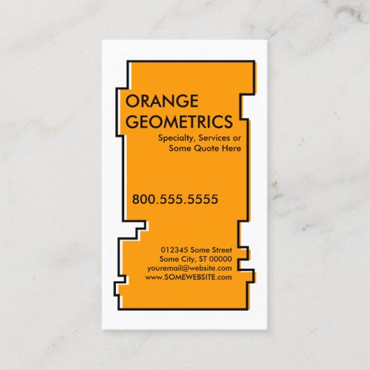 Carte De Visite orange impairRex (Devant)