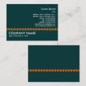 Carte De Visite Orange - Jade Vert foncé (Devant / Derrière)