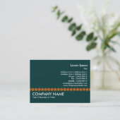 Carte De Visite Orange - Jade Vert foncé (Debout devant)