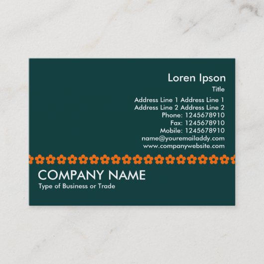 Carte De Visite Orange - Jade Vert foncé (Devant)
