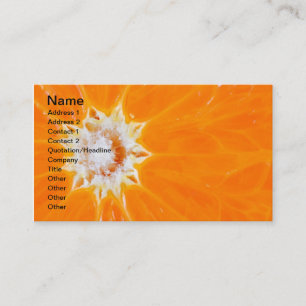 Carte de visite orange juteux
