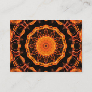 Carte De Visite Orange Kaleidoscope 01