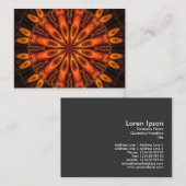 Carte De Visite Orange Kaleidoscope 02 (Devant / Derrière)