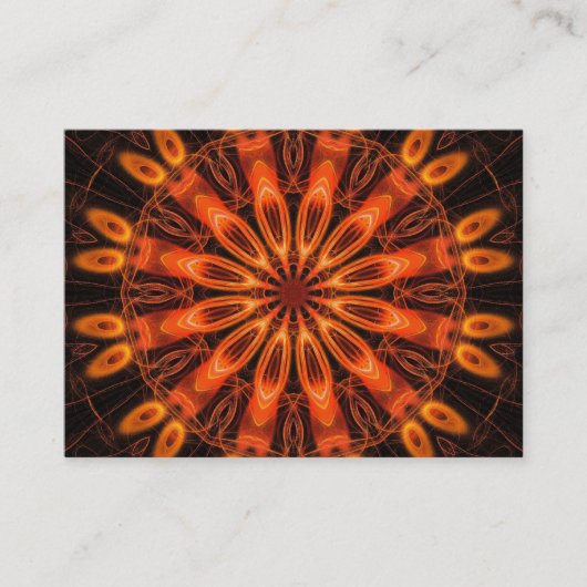 Carte De Visite Orange Kaleidoscope 02 (Devant)