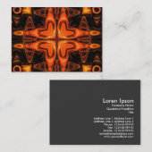 Carte De Visite Orange Kaleidoscope 03 (Devant / Derrière)