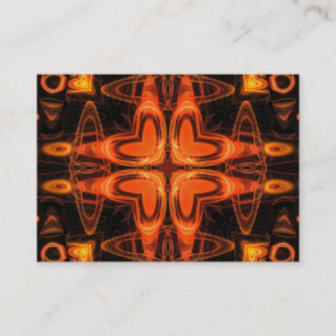 Carte De Visite Orange Kaleidoscope 03