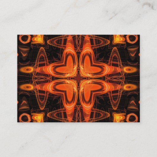 Carte De Visite Orange Kaleidoscope 03 (Devant)