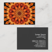 Carte De Visite Orange Kaleidoscope 05 (Devant / Derrière)