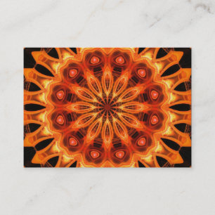 Carte De Visite Orange Kaleidoscope 05