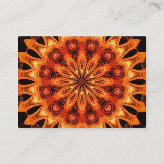 Carte De Visite Orange Kaleidoscope 05 (Devant)