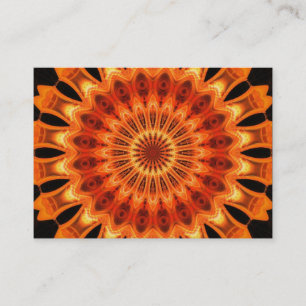 Carte De Visite Orange Kaleidoscope 06