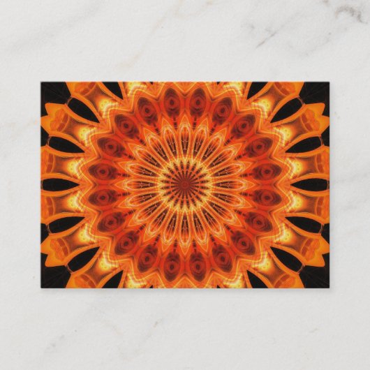 Carte De Visite Orange Kaleidoscope 06 (Devant)