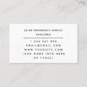 Carte De Visite Orange Key Funky Logo House Lockout Key Service (Dos)