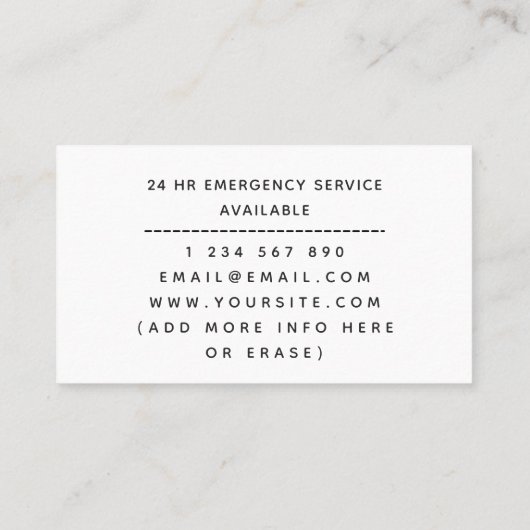 Carte De Visite Orange Key Funky Logo House Lockout Key Service (Dos)