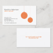 CARTE DE VISITE ORANGE LANTERNS (Devant / Derrière)