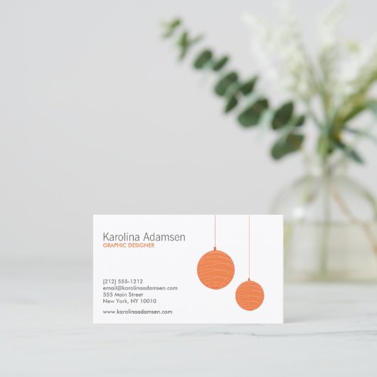 CARTE DE VISITE ORANGE LANTERNS (Debout devant)