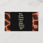 Carte De Visite Orange Lightning Personnalisable (Dos)