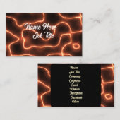 Carte De Visite Orange Lightning Personnalisable (Devant / Derrière)