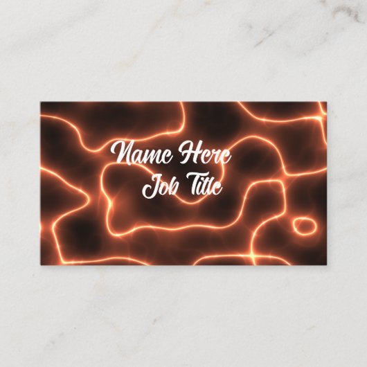Carte De Visite Orange Lightning Personnalisable (Devant)