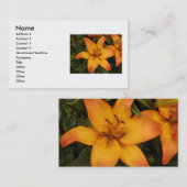 Carte de visite Orange Lily (Devant / Derrière)