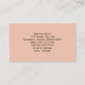 Carte De Visite Orange Lily Photo personnalisée QR Code Yoga Instr (Dos)