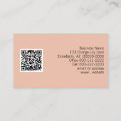 Carte De Visite Orange Lily Photo Yoga Instructeur QR Code (Dos)