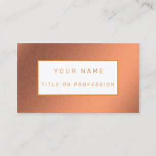 Carte De Visite Orange Luxe