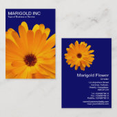 Carte De Visite Orange Marigold - Deep Navy Blue (Devant / Derrière)