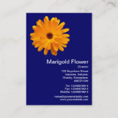 Carte De Visite Orange Marigold - Deep Navy Blue (Dos)