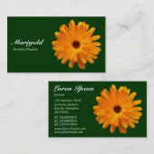 Carte De Visite Orange Marigold - Vert foncé 003300 (Devant / Derrière)