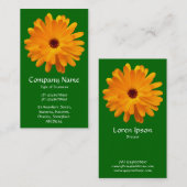 Carte De Visite Orange Marigold - Vert Grass profond (Devant / Derrière)
