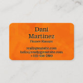 Carte De Visite Orange Mat Luxe (Devant)