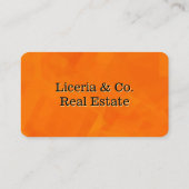 Carte De Visite Orange Mat Luxe (Dos)