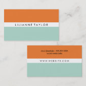 Carte De Visite Orange / Mint (Devant / Derrière)