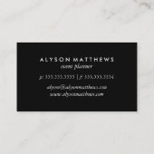 Carte De Visite Orange moderne et blanc Chevron (Dos)