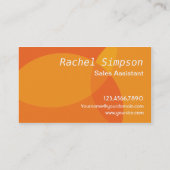 Carte De Visite Orange moderne et professionnel (Dos)