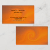Carte De Visite Orange Moderne Plaine Simple Attractive Minimalist (Devant / Derrière)