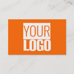 Carte De Visite orange néon - ajoutez votre logo gras