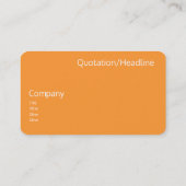 Carte De Visite orange néon monogrammé (Dos)