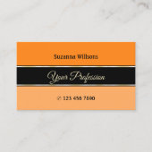 Carte De Visite Orange noir et bracelet moderne avec photo (Devant)