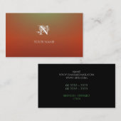 Carte De Visite Orange Nouveau (Devant / Derrière)
