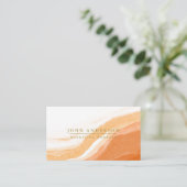 Carte De Visite Orange or | Professionnel moderne (Debout devant)