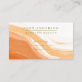 Carte De Visite Orange or | Professionnel moderne (Dos)