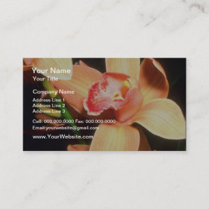 Carte De Visite Orange Peach Orchid