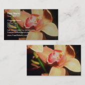 Carte De Visite Orange Peach Orchid (Devant / Derrière)